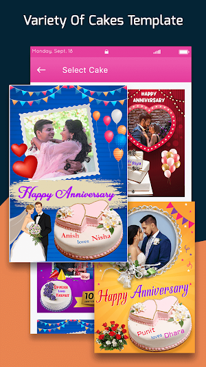 Name Photo On Anniversary Cake Screenshot 1