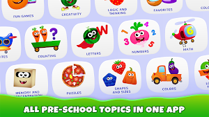 Funny Food! Kids Learning Games 4 Toddler ABC Math Screenshot 0
