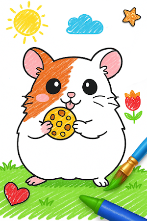 Hamster coloring game for kids Screenshot 0