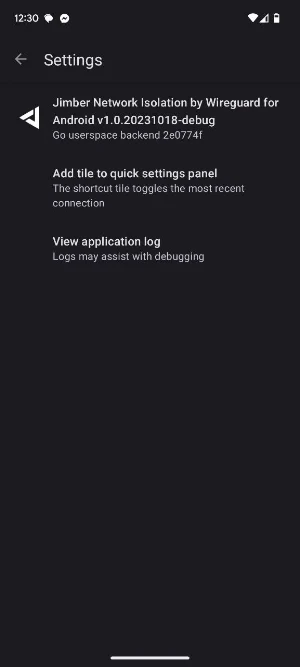 Jimber Network Isolation Screenshot 1