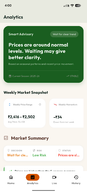 Cardamom Price Analytics Screenshot 1