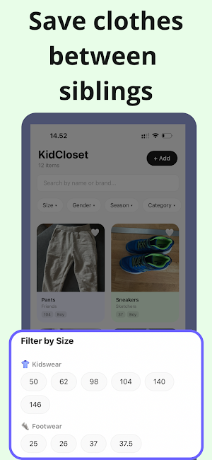 KidCloset: Digital Kids Closet Screenshot 3