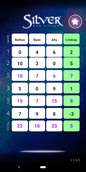 Silver Scoresheet Screenshot 2