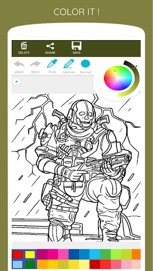 War Soldier Coloring Book Screenshot 3