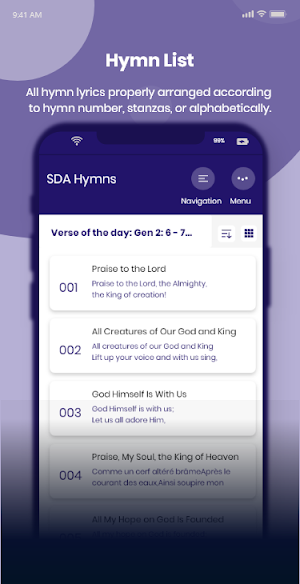 SDA Hymnal with tunes offline Screenshot 0