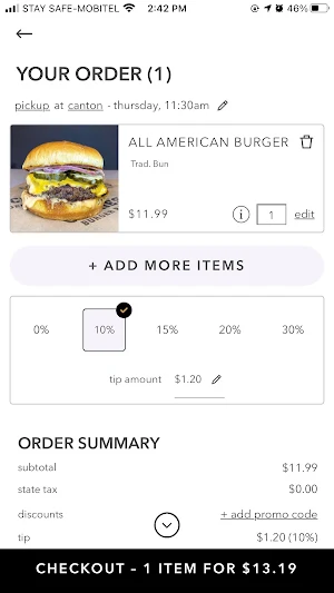 Coaches Burger Bar Screenshot 3