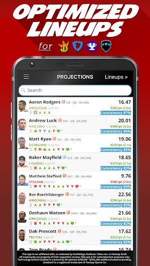 LineStar DFS - Daily Fantasy Sports Analytics Screenshot 0