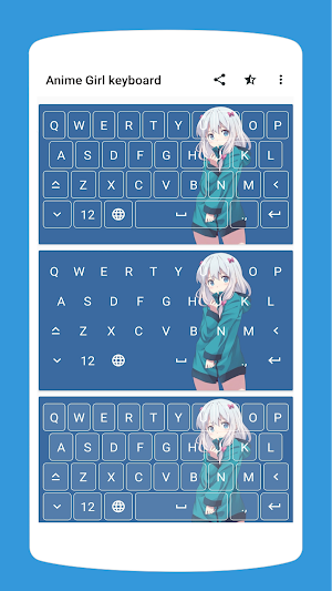 Anime Girl Keyboard Theme Screenshot 2