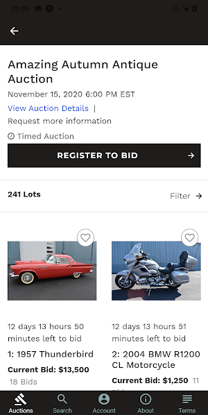 Caswell Prewitt Realty Live Bidding Screenshot 1