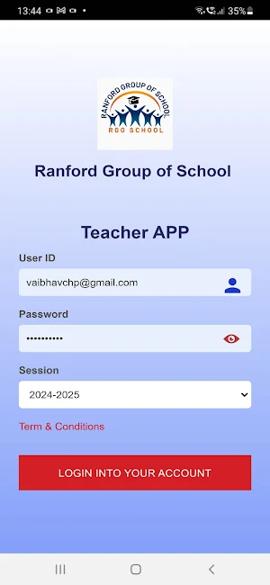 RANFORD SCHOOL TEACHER APP Screenshot 0