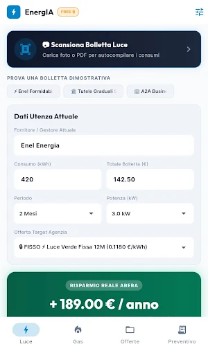 EnergIA: Bollette Luce e Gas Screenshot 0