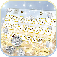 Gold Lux Diamonds Keyboard Theme
