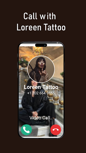 Loreen tattoo fake video call Screenshot 1