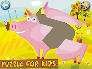 Farm Animals: Kids & Girls puzzles games Free Screenshot 0