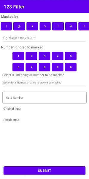 Card Number Protector Screenshot 1