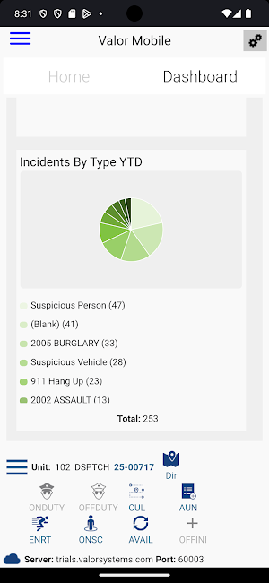 Valor IMS Mobile Screenshot 1