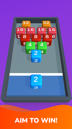 Crush Cube: 2048 3D merge game Screenshot 1