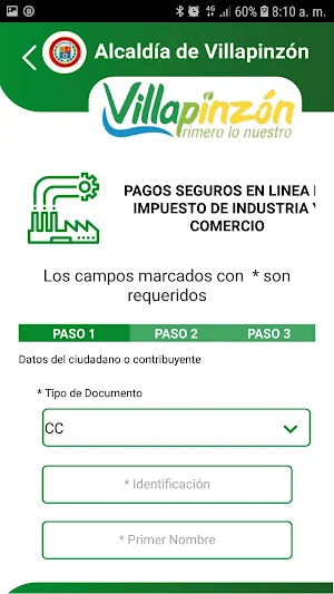 Trami App Villapinzon Screenshot 3