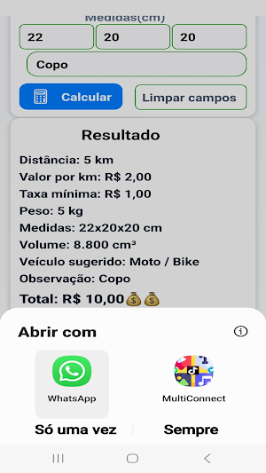 Simulador de Frete Screenshot 2