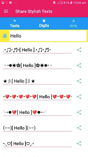 Share Stylish Fonts Texts in Social Media Screenshot 3