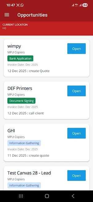 MPU Group CRM Screenshot 0
