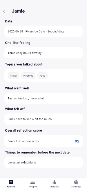 DateNotes: Dating Journal Screenshot 1