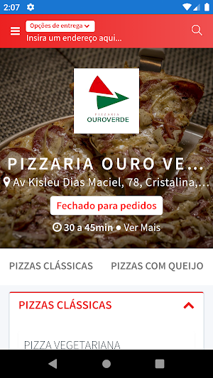 Pizzaria Ouro Verde Screenshot 0