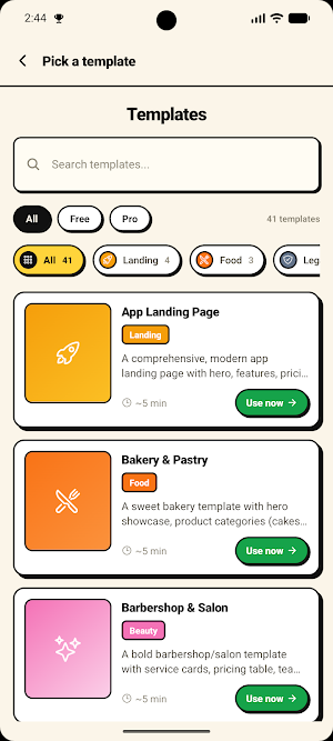 AI Website Builder & Publish Screenshot 2