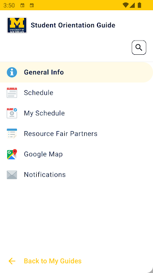 Go Blue Guide Screenshot 2