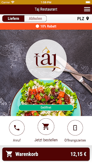 Taj Restaurant Screenshot 0
