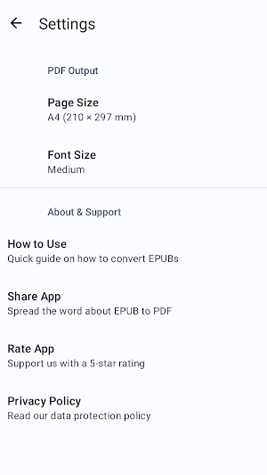 EPUB to PDF eBook Converter Screenshot 0