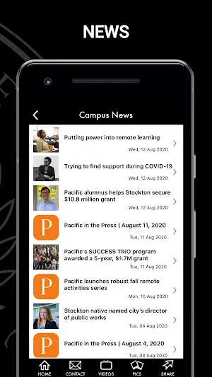 The University of the Pacific Screenshot 2