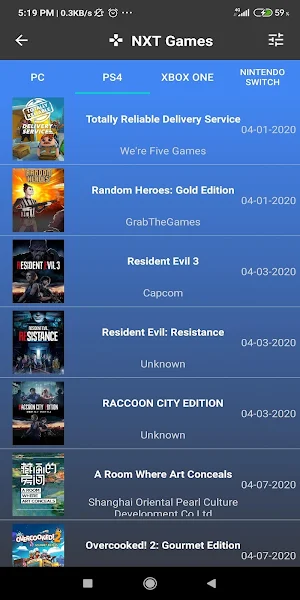 NXT Games Screenshot 1