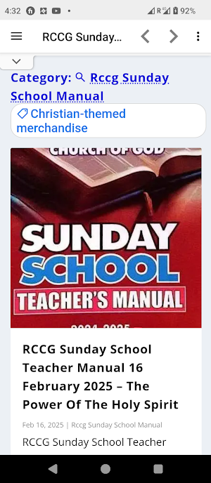 RCCG Sunday School Manual 2025 Screenshot 0