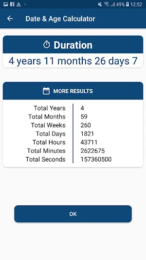 Date Calculator - Days between Dates Screenshot 1