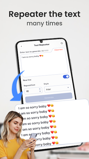 Text bomber - Copy and paste Screenshot 0