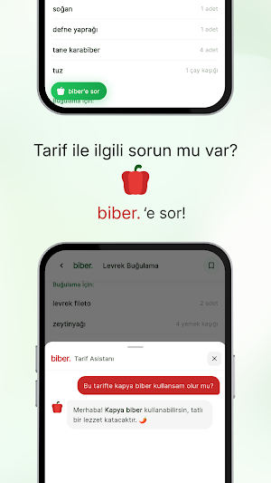 Biber: Akıllı Yemek Tarifleri Screenshot 2
