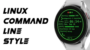 Linux Command Line Watch Face Screenshot 1