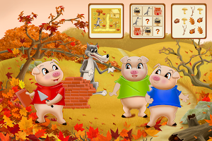 Three Little Pigs - Fairy Tale with Games Screenshot 0