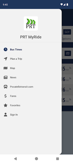 MyRide PRT Screenshot 1