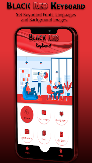 Black Red Keyboard Screenshot 1