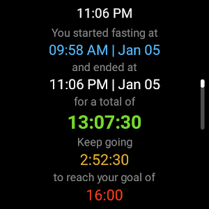 Intermittent Fasting - Wear OS Screenshot 2