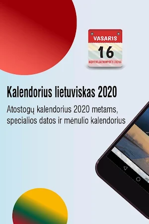 kalendorius lietuviskas 2020 su visomis sventemis Screenshot 0
