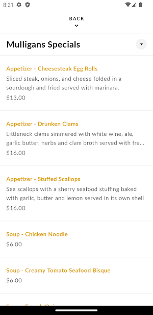 Mulligans Restaurant & Grill Screenshot 2