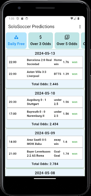 SoloSoccer Predictions Screenshot 2