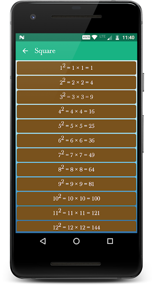 Square, Cube, Square-Root, Cube-Root & Factorial Screenshot 2