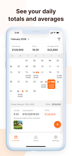 TipFlow: Cash Tip Tracker Screenshot 0