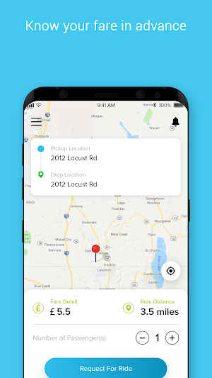 Tangoride - A smart realtime carpool app Screenshot 1