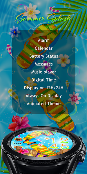 Summer Splash_Watchface Screenshot 0