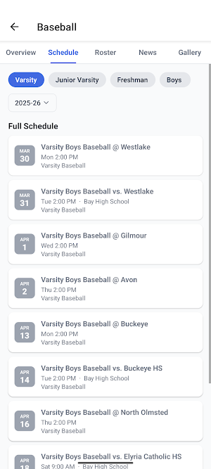 Bay Rockets Athletics Screenshot 1